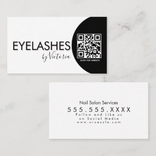 Oogwimper Salon Schoonheid  Oogwimper QR CODE    Visitekaartje
