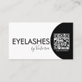 Oogwimper Salon Schoonheid Oogwimper QR CODE Visitekaartje (Voorkant)