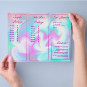Oogwimper Service Marmer Glitter Sessie Brochure (Hand)