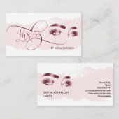 Oogwimpers Make-up Wenkbrauw Roos Gold Microbladin Visitekaartje (Voorkant / Achterkant)