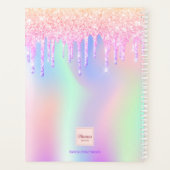 Oogwimpers roze druppels iriserende salon 2026 planner (Achterkant)