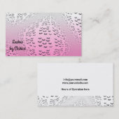 Oogwimpers Roze Patroon Visitekaartje (Voorkant / Achterkant)