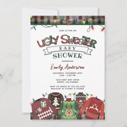 Oogzalig Baby shower van neutraal feestdag met sek Kaart (Voorkant)