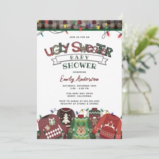 Oogzalig Baby shower van neutraal feestdag met sek Kaart (Staand voorkant)