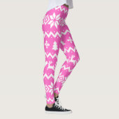 Oogzalig geveegd kerstpatroon Leggings (Rechts)