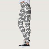 Oogzalig geveegd kerstpatroon Leggings (Links)