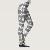 Oogzalig geveegd kerstpatroon Leggings (Rechts)