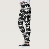 Oogzalig geveegd kerstpatroon Leggings (Links)
