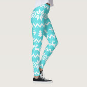 Oogzalig geveegd kerstpatroon Leggings (Rechts)