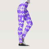 Oogzalig geveegd kerstpatroon Leggings (Rechts)