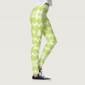 Oogzalig geveegd kerstpatroon Leggings (Rechts)