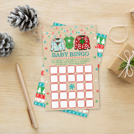 Oogzalig kerstfeest Baby shower Bingo Game