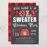 Oogzalig kerstfeest Chalkboard Red Kaart<br><div class="desc">Het lelijke Sweater Kerstparty Chalkboard Red Invitation ontwerp. Soortgelijke producten zijn te vinden in de kerstfeestdagen. Als je vragen hebt,  voel je vrij om contact met me op te nemen.</div>