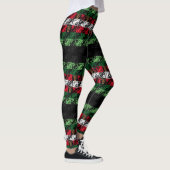 Oogzalig kerstfeest-Damaspatroon Leggings (Rechts)