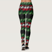 Oogzalig kerstfeest-Damaspatroon Leggings (Achterkant)