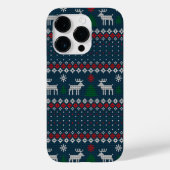 Oogzalig kerstfeest Faux Knit Pattern-Feestdagen Case-Mate iPhone Case (Achterkant)