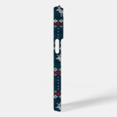 Oogzalig kerstfeest Faux Knit Pattern-Feestdagen Case-Mate iPhone Case (Achterkant / Rechts)