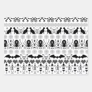 Oogzalig kerstfeest - Halloween print Inpakpapier Vel