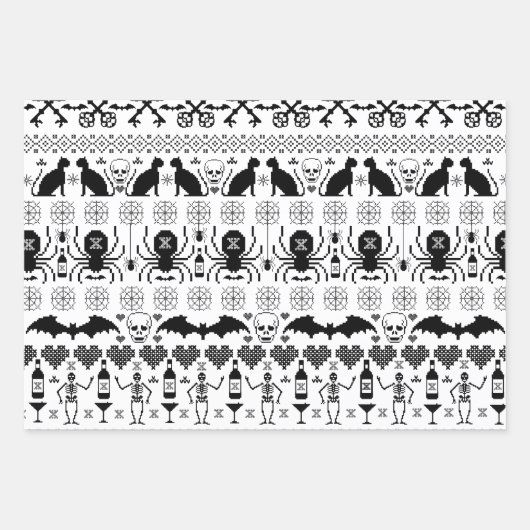 Oogzalig kerstfeest - Halloween print Inpakpapier Vel (Voorkant)