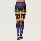 Oogzalig kerstfeest - Halloween Stripe Print Leggings (Achterkant)
