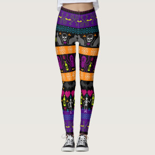 Oogzalig kerstfeest - Halloween Stripe Print Leggings