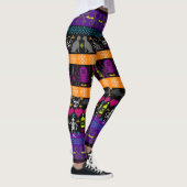 Oogzalig kerstfeest - Halloween Stripe Print Leggings (Rechts)