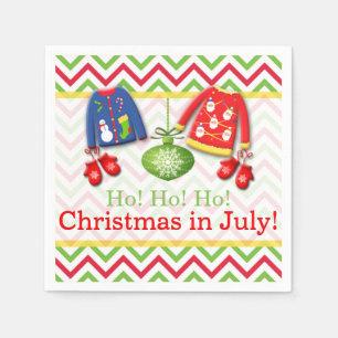 Oogzalig kerstfeest in juli Papier Napkins Servetten
