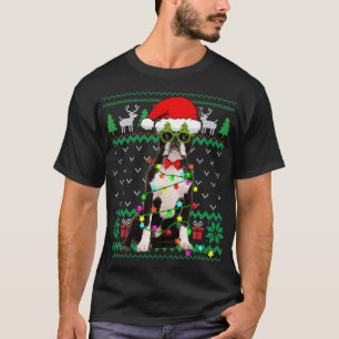 Oogzalig kerstfeest laat Boston Terrier Dog P T-shirt