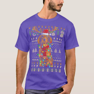 Oogzalig kerstfeest met kerstverlichting Dachshund T-shirt