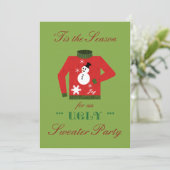 Oogzalig kerstfeest met Snowman Sweat Kaart (Staand voorkant)