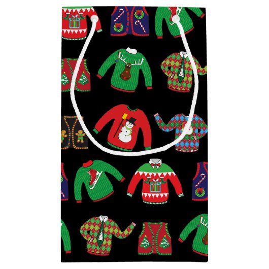 Oogzalig kerstfeestcadeautassen klein cadeauzakje (Achterkant)