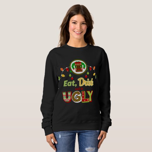 Oogzalig kerstfeestdag met Sweatshirt (Voorkant volledig)