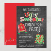 Oogzalig kerstfeestkerst-kerkbordstijl kaart (Voorkant / Achterkant)