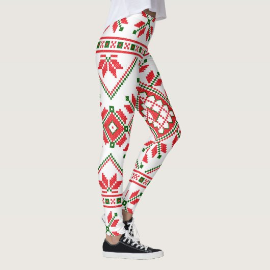 Oogzalig kerstpatroon leggings (Rechts)
