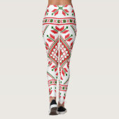 Oogzalig kerstpatroon leggings (Achterkant)