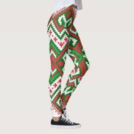 Oogzalig kerstpatroon leggings