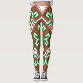 Oogzalig kerstpatroon leggings (Voorkant)