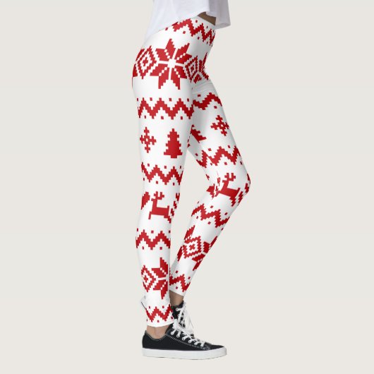 Oogzalig kerstpatroon leggings (Rechts)
