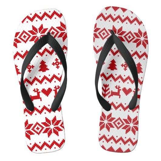 Oogzalig kerstpatroon teenslippers (Voetbed)