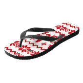 Oogzalig kerstpatroon teenslippers (Schuin)
