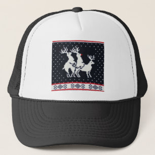 Oogzalig kerstpet trucker pet