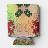 Oogzalig kerstrendierontwerp blikjeskoeler (Achterkant)