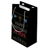 Oogzalig Sweater Design Happy Birthday Jesus Relig Klein Cadeauzakje (Achterkant Gekanteld)