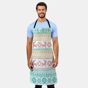 Oogzalig trui breekt groen roos goud modern chic schort