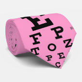 Oogzicht Snellen grafiek voor arts op roze Stropdas (Opgerold)