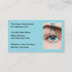 Oogzorg Dokter Vision Center Visitekaartje