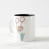 Oogzweer Tweekleurige Koffiemok (Voorkant links)