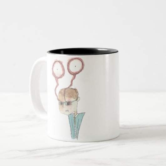 Oogzweer Tweekleurige Koffiemok (Voorkant links)