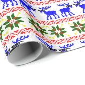 Oogzweet (hiermee omgaan) rendierkerst cadeaupapier (Rol Hoek)