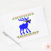 Oogzweet (hiermee omgaan) rendierkerst vierkante sticker (Envelop)